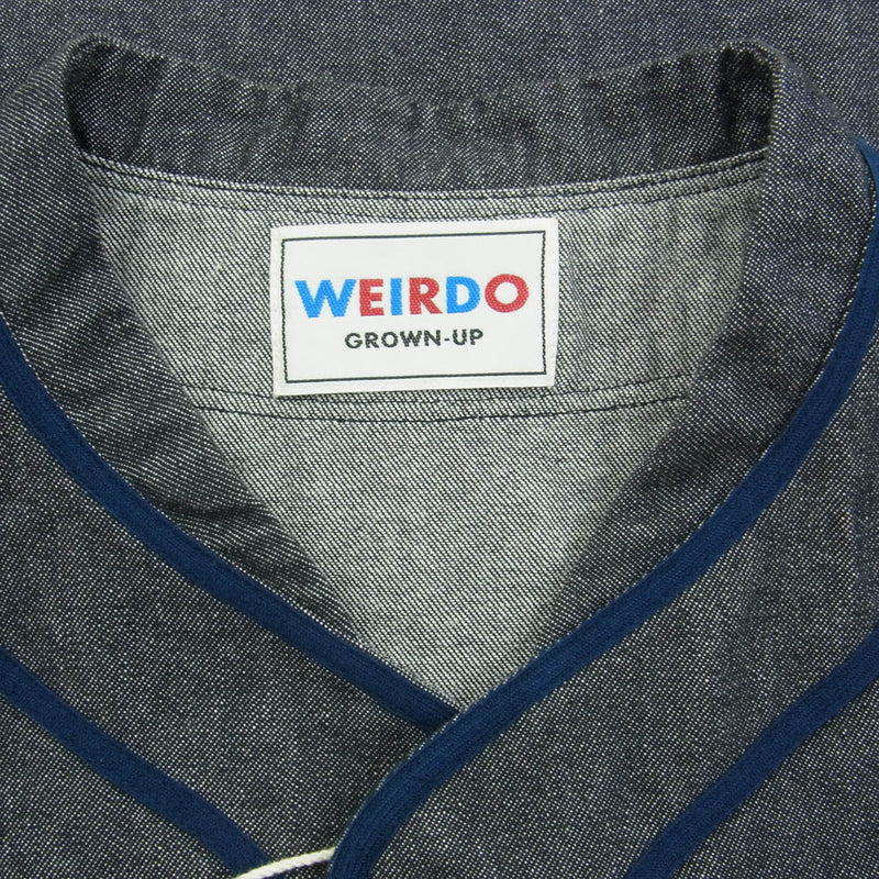 WEIRDO ウィアード WRD-20-AW-13 JUST LOOKING L/S BASE BALL SHIRTS L/S ベースボール シャツ グレー系 XL【中古】