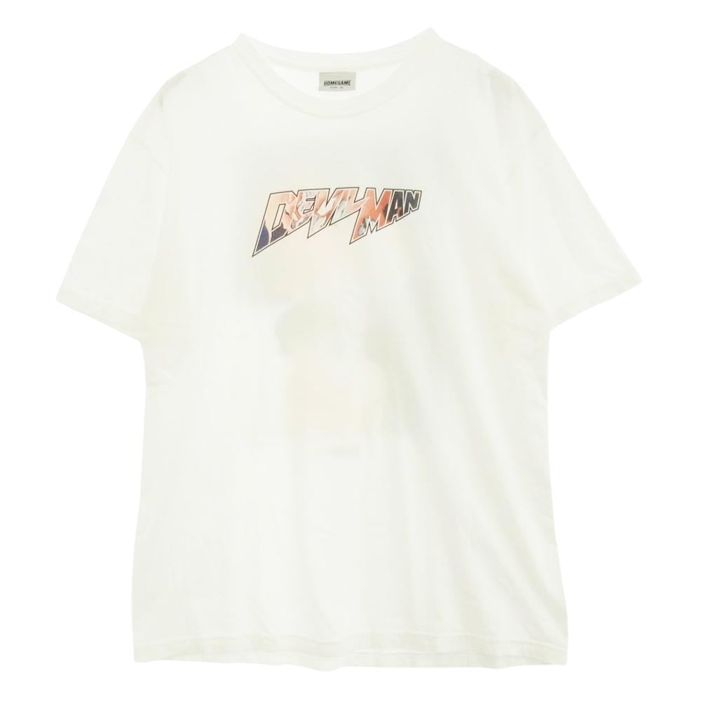 ホームゲーム × デビルマン ICON LOGO TEE バック プリント 半袖 Ｔシャツ ホワイト系 XL【中古】