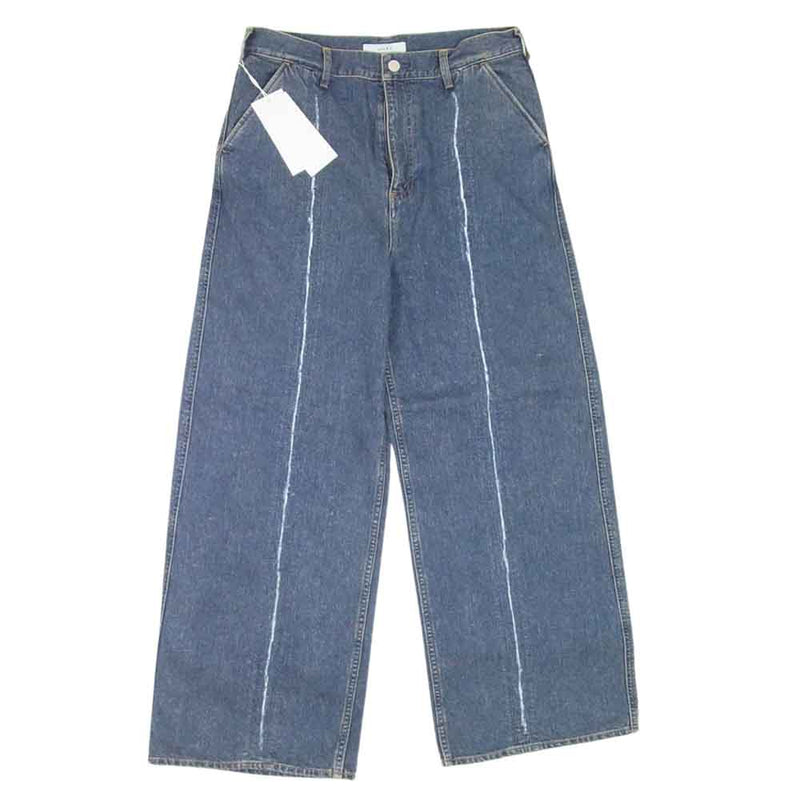 Jieda ジエダ 24SS Jie-24S-PT01 CUTTING WIDE DENIM カッティング ワイド デニム パンツ インディゴブルー系 2【新古品】【未使用】【中古】