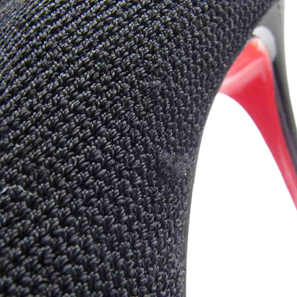 Christian Louboutin クリスチャンルブタン レース アップ ロング ブーツ ピンヒール ブラック系 EU38.5【中古】