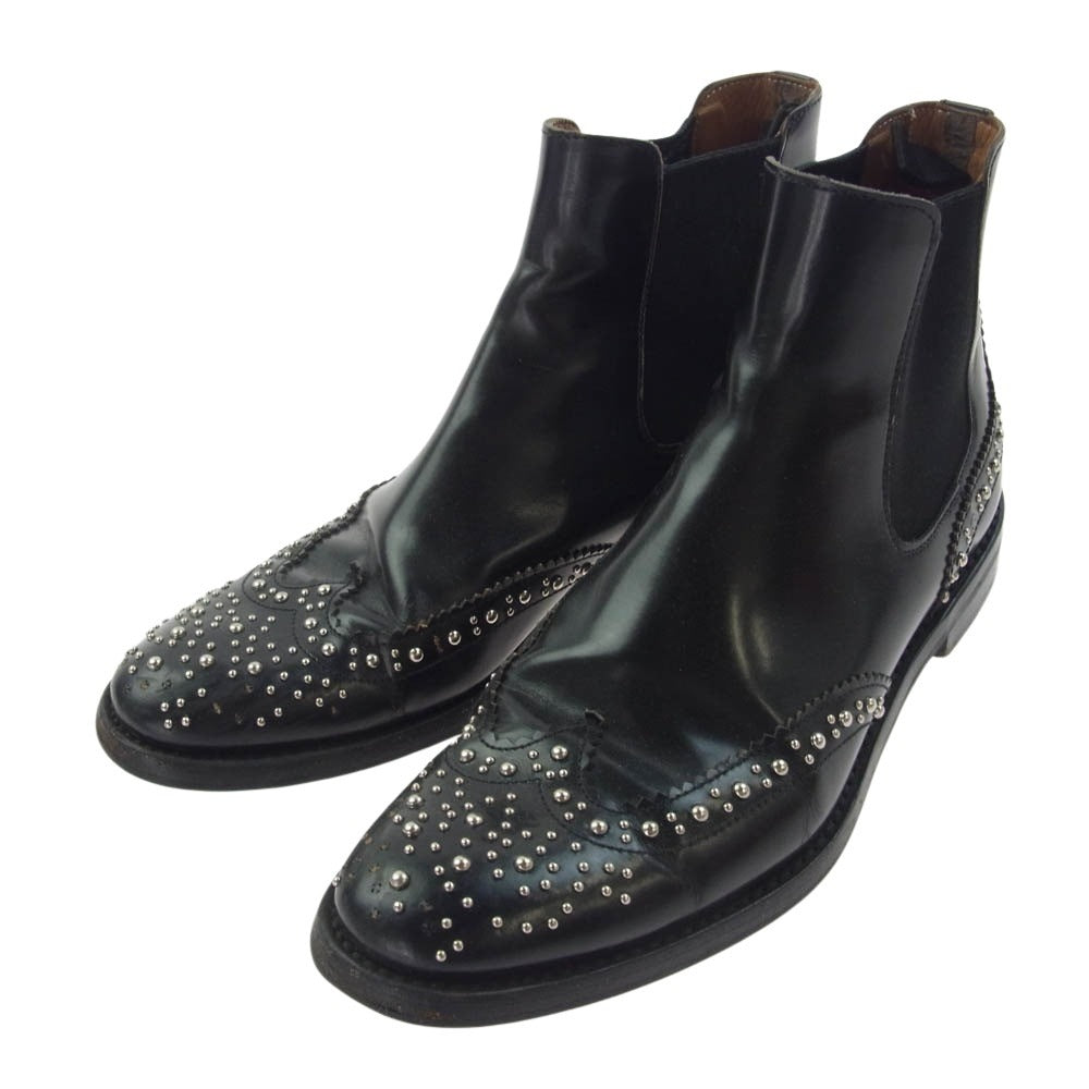 CHURCH'S チャーチ イタリア製 KETSBY MET ケツビー メット スタッズ サイドゴア ブーツ ブラック系 37.5【中古】