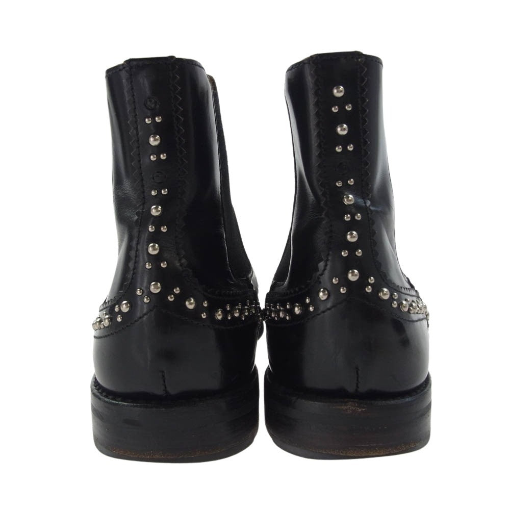 CHURCH'S チャーチ イタリア製 KETSBY MET ケツビー メット スタッズ サイドゴア ブーツ ブラック系 37.5【中古】