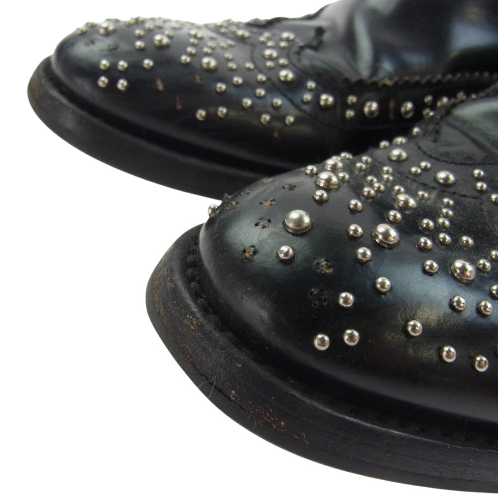 CHURCH'S チャーチ イタリア製 KETSBY MET ケツビー メット スタッズ サイドゴア ブーツ ブラック系 37.5【中古】