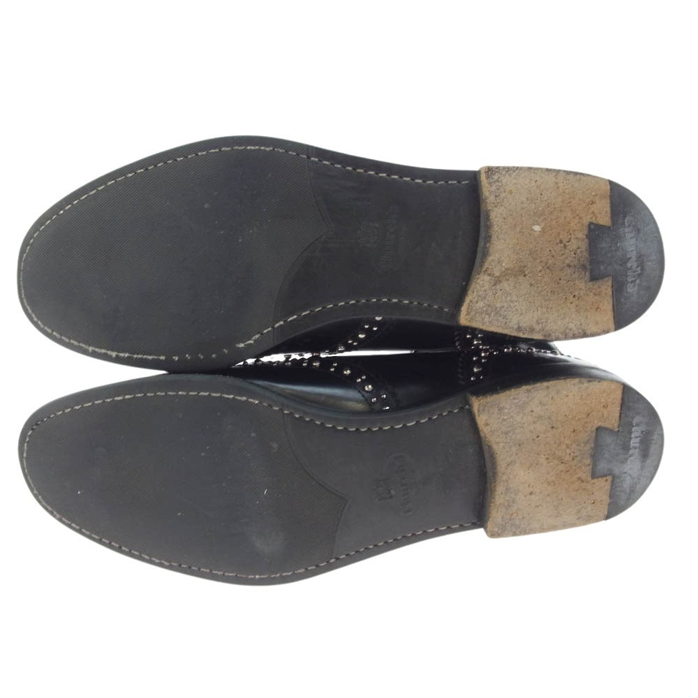 CHURCH'S チャーチ イタリア製 KETSBY MET ケツビー メット スタッズ サイドゴア ブーツ ブラック系 37.5【中古】