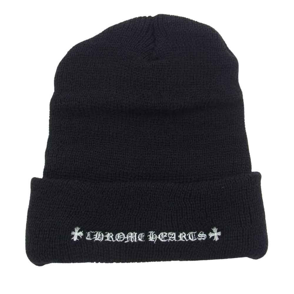 CHROME HEARTS クロムハーツ（原本無） CH Cross Beanie CHクロス ビーニー ニットキャップ ブラック系【中古】