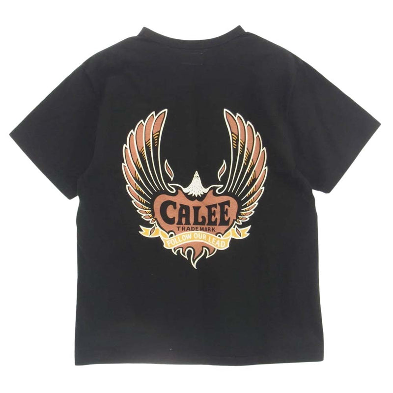 CALEE キャリー 23SS WING EMBLEM ウィング イーグル ロゴ 半袖 Tシャツ ブラック M ブラック系 M【中古】