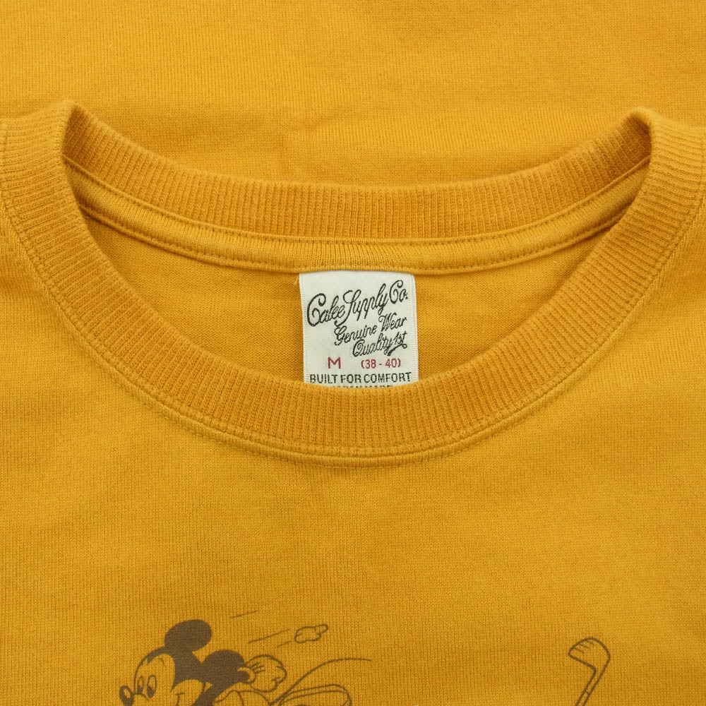 CALEE キャリー 21SS DISNEY Multi player t shirt ディズニー コラボ 半袖 Tシャツ イエロー M イエロー系 M【中古】