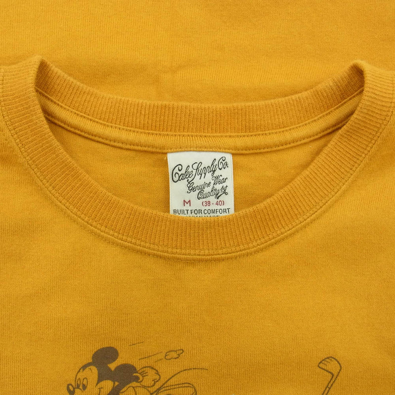 CALEE キャリー 21SS DISNEY Multi player t shirt ディズニー コラボ 半袖 Tシャツ イエロー M イエロー系 M【中古】