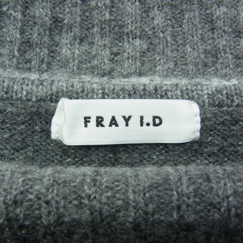 FRAY I.D フレイアイディー FWNT244158 ワイド オフショルダー プルオーバー ニット セーター グレー系 F【極上美品】【中古】