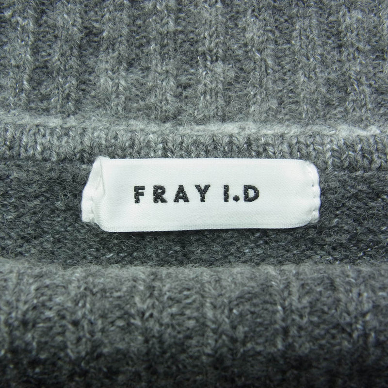 FRAY I.D フレイアイディー FWNT244158 ワイド オフショルダー プルオーバー ニット セーター グレー系 F【極上美品】【中古】