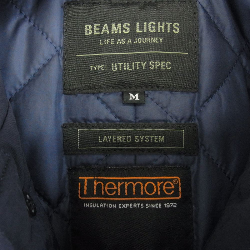 BEAMS ビームス 51-19-0255-012 Lights ステンカラー 中綿 ナイロン コート ネイビー系 M【中古】