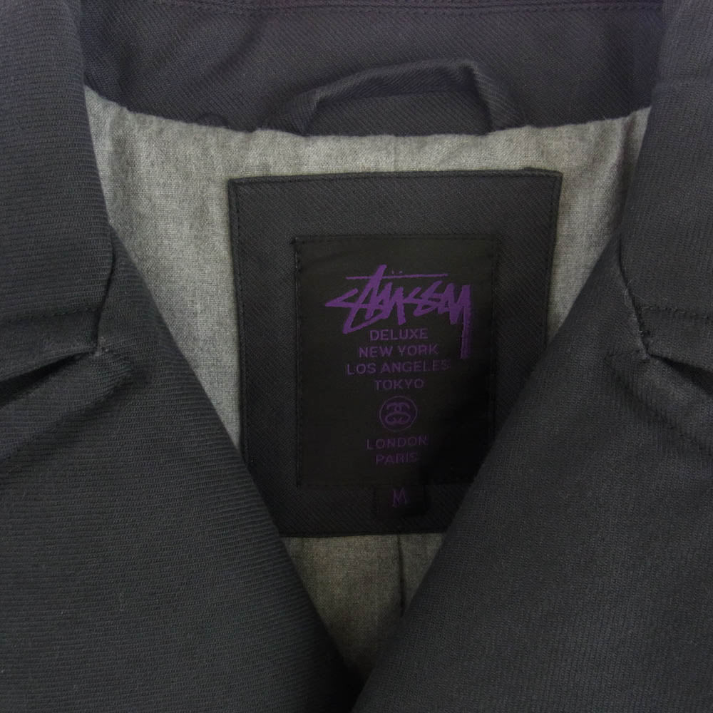 STUSSY ステューシー peacoat jkt deluxe Twill ピーコート Pコート グレー系 M【中古】