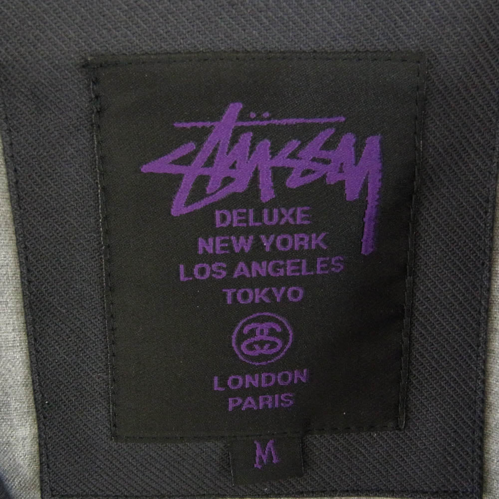 STUSSY ステューシー peacoat jkt deluxe Twill ピーコート Pコート グレー系 M【中古】