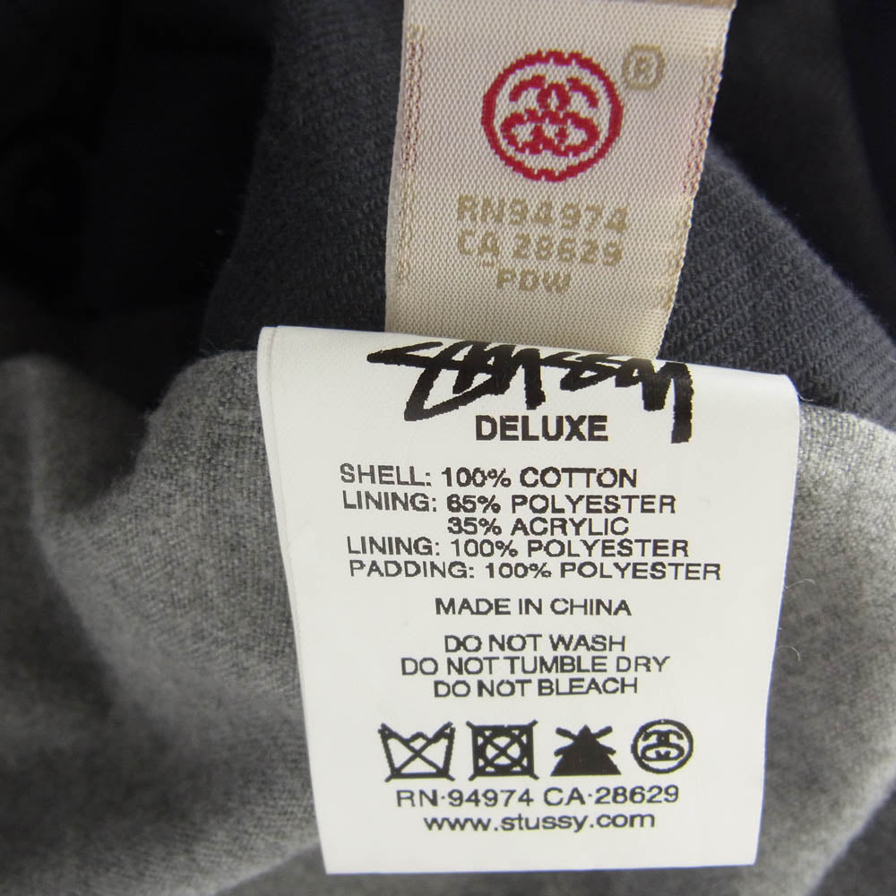 STUSSY ステューシー peacoat jkt deluxe Twill ピーコート Pコート グレー系 M【中古】