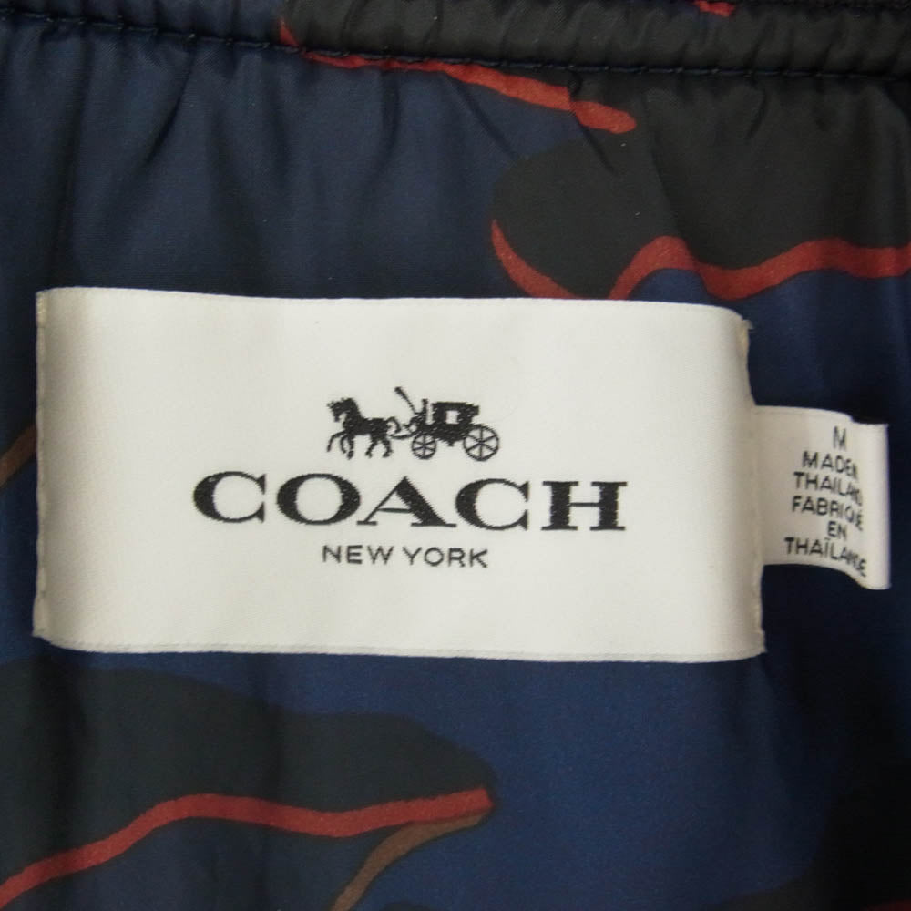 COACH コーチ 1602-33790 MA-1 フライト ジャケット ブラック系 M【中古】