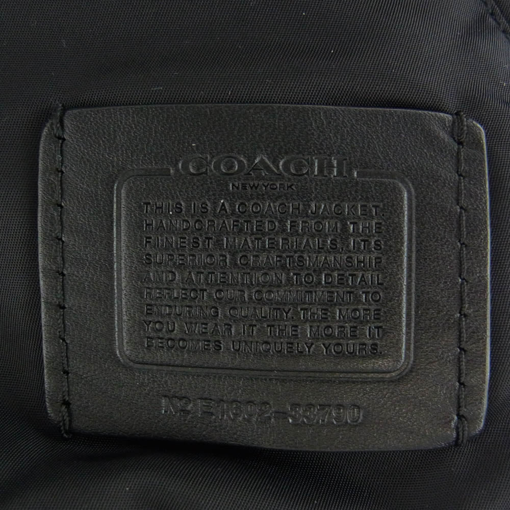 COACH コーチ 1602-33790 MA-1 フライト ジャケット ブラック系 M【中古】