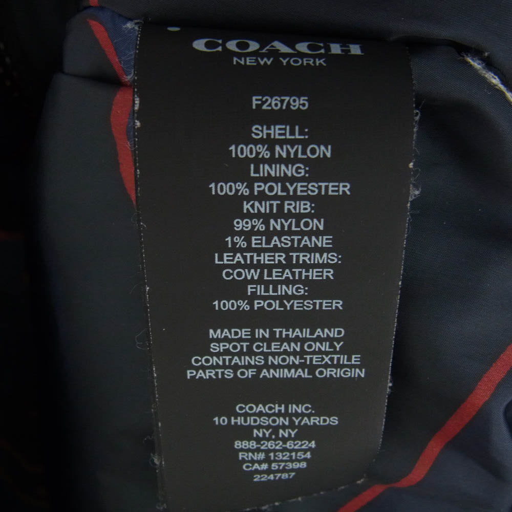 COACH コーチ 1602-33790 MA-1 フライト ジャケット ブラック系 M【中古】