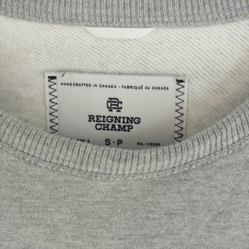 REIGNING CHAMP レイニングチャンプ 9920900044 Relaxed Crew Neck リラックス クルーネック 長袖 スウェット トレーナー グレー系 S【中古】