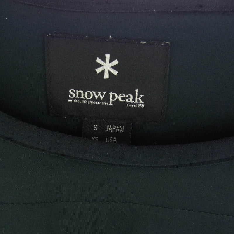 snowpeak スノーピーク SW-15AU003 Flexible Insulated Pullover 中綿 ポリエステル 長袖 プルオーバー ブラック系 S【中古】