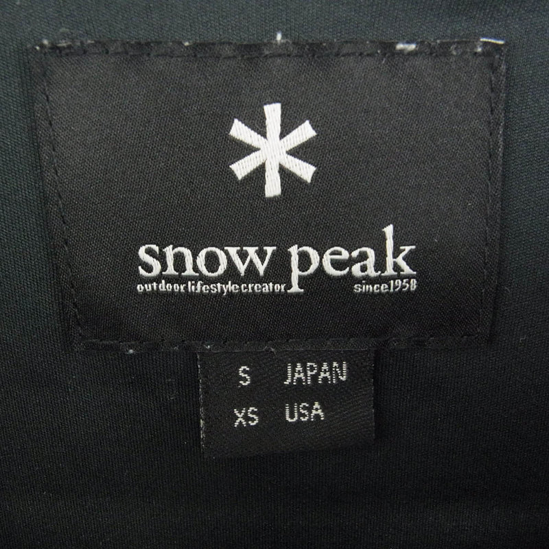 snowpeak スノーピーク SW-15AU003 Flexible Insulated Pullover 中綿 ポリエステル 長袖 プルオーバー ブラック系 S【中古】