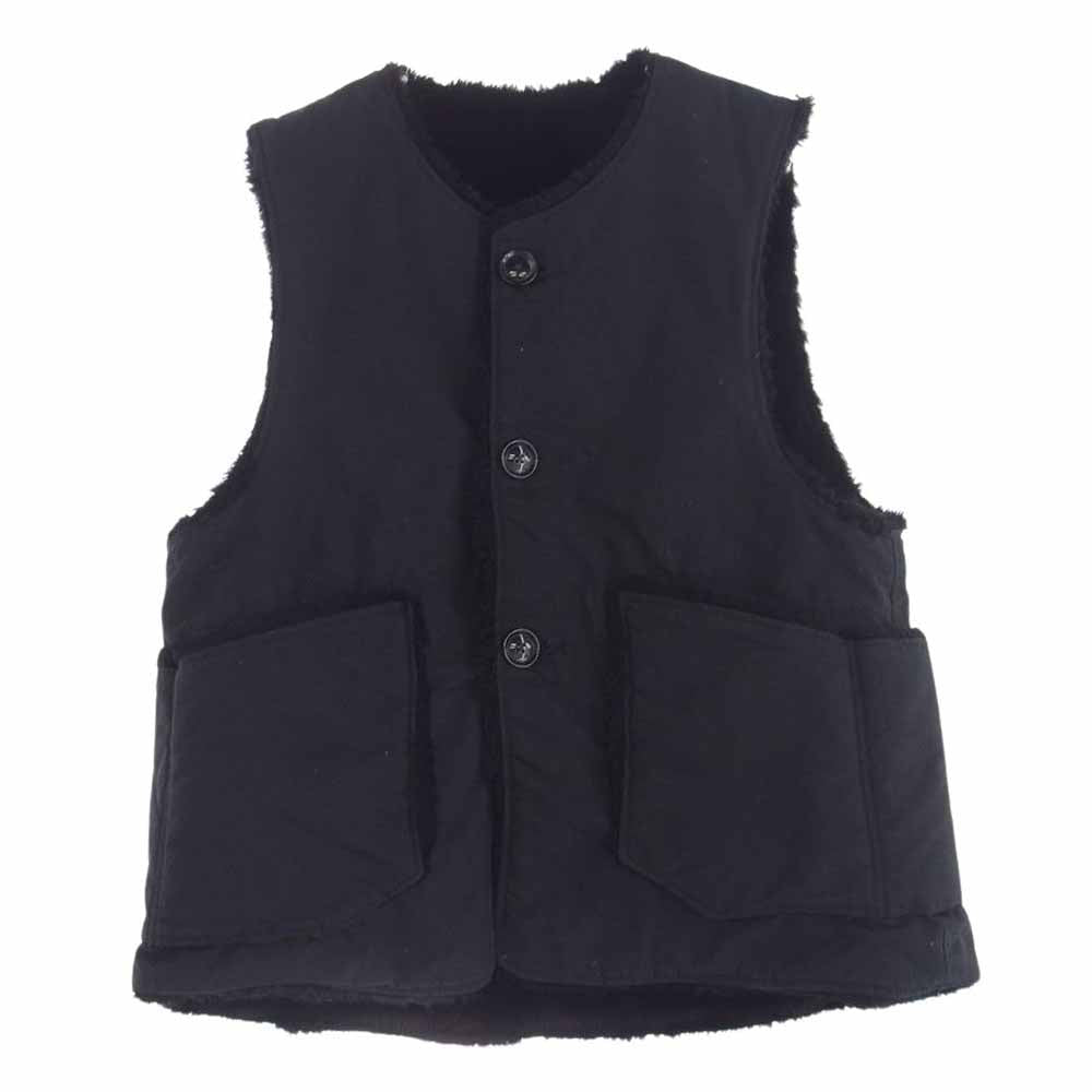 Engineered Garments エンジニアードガーメンツ リップストップ ボア フリース ベスト ブラック系 S【中古】