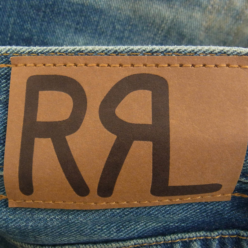 RRL ダブルアールエル 782943800001 High Slim Jean Brannon Repaired Wash ダメージ リペア加工 デニムパンツ ジーンズ インディゴブルー系 30X32【中古】