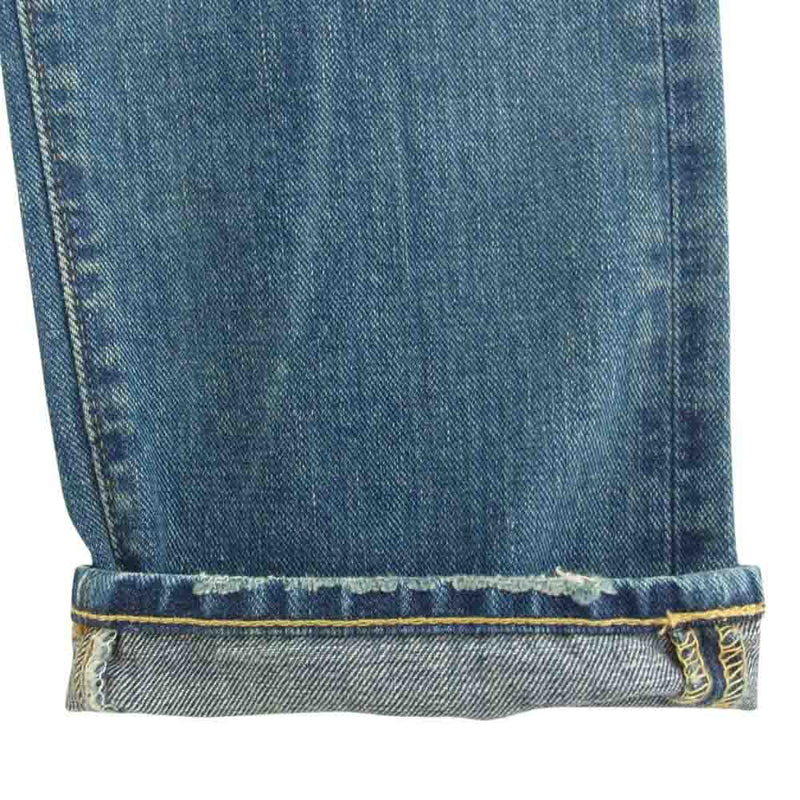 RRL ダブルアールエル 782943800001 High Slim Jean Brannon Repaired Wash ダメージ リペア加工 デニムパンツ ジーンズ インディゴブルー系 30X32【中古】