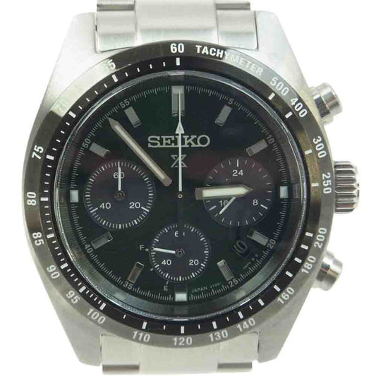 SEIKO セイコー SBDL107 SPEEDTIMER スピードタイマー プロスペックス ソーラー 腕時計 ウォッチ シルバー系【中古】