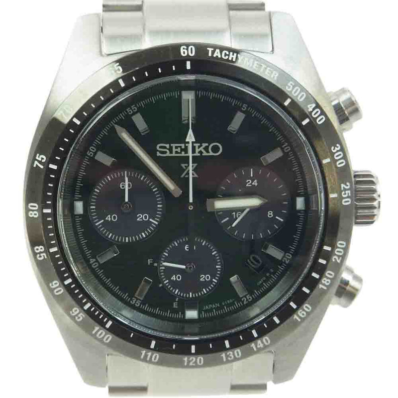 SEIKO セイコー SBDL107 SPEEDTIMER スピードタイマー プロスペックス ソーラー 腕時計 ウォッチ シルバー系【中古】