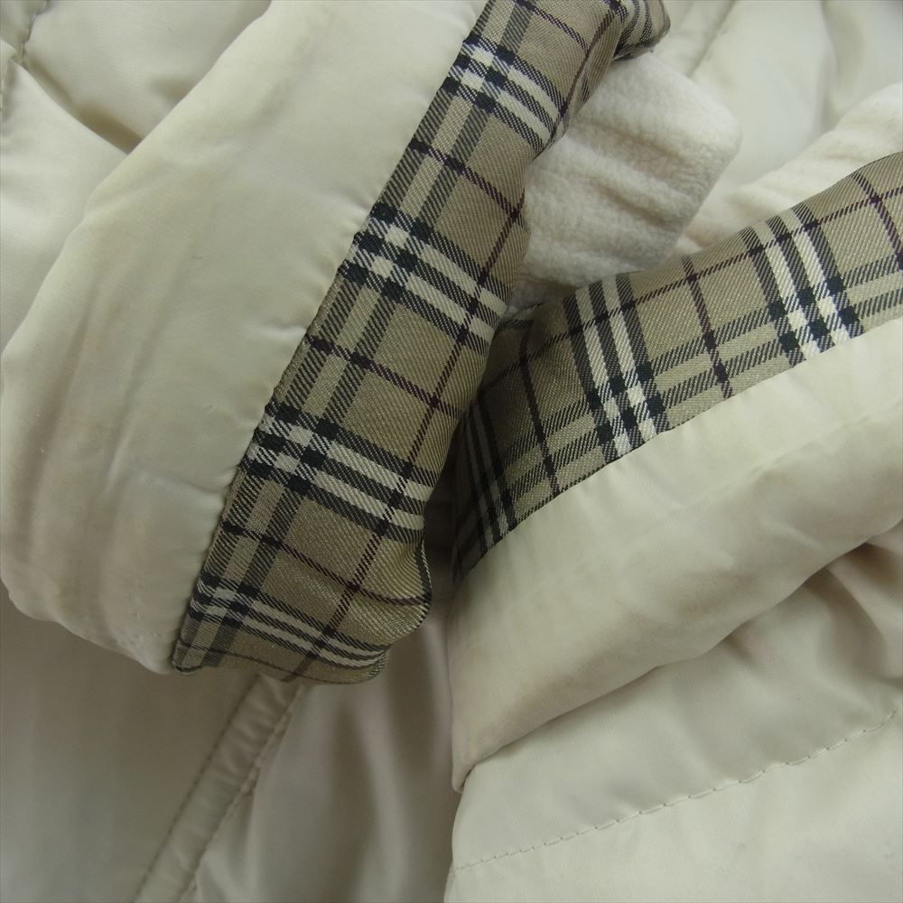 BURBERRY BLUE LABEL バーバリーブルーレーベル E1A80-880-02 ラクーンファー付き ダウン コート オフホワイト系 38【中古】