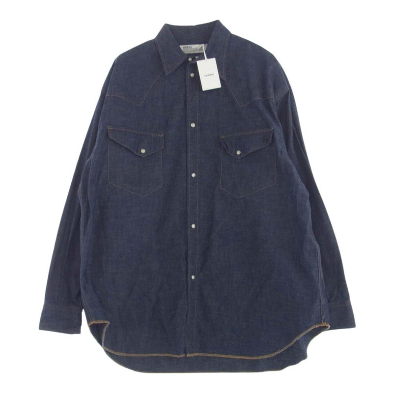 ダイリク 24SS 24SS S-4 Onewash Denim Western Over Shirt ワンウォッシュ デニム ウエスタン オーバー シャツ M【新古品】【未使用】【中古】