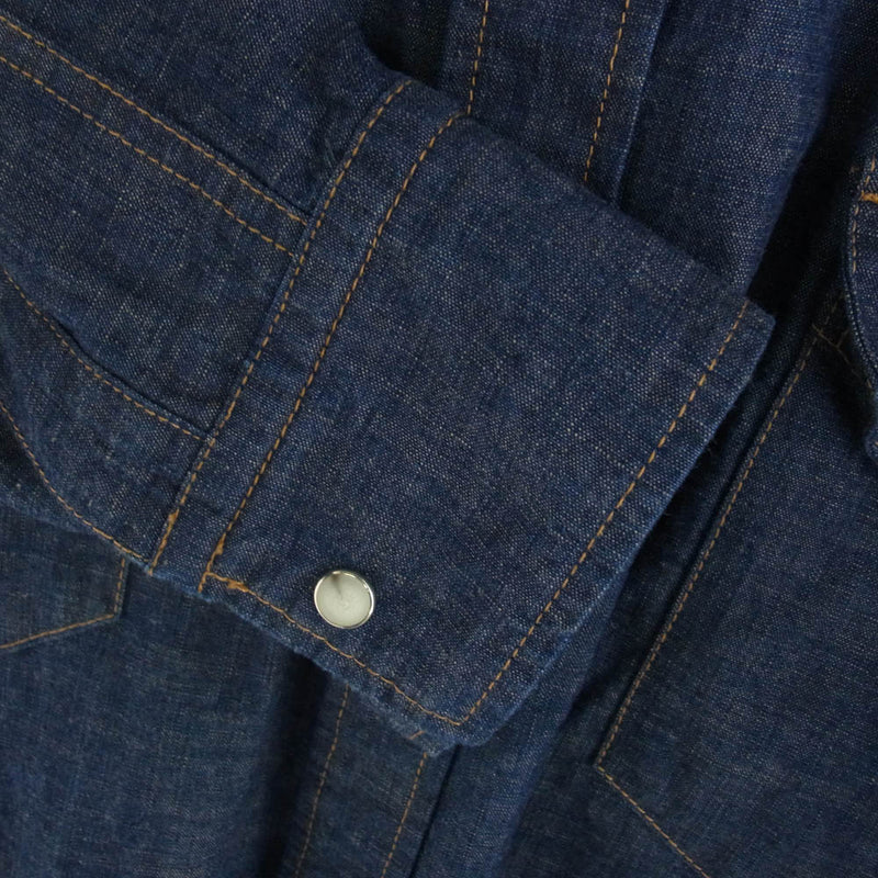 ダイリク 24SS 24SS S-4 Onewash Denim Western Over Shirt ワンウォッシュ デニム ウエスタン オーバー シャツ M【新古品】【未使用】【中古】