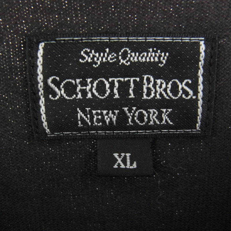 schott ショット LEATHER POCKET ONE STAR Tシャツ 半袖 ダークブラウン系 XL【中古】