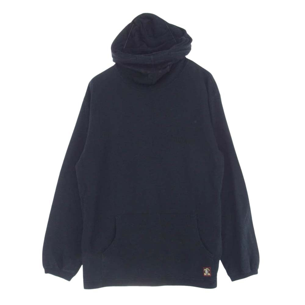 WACKO MARIA ワコマリア ハイネック フーディー パーカー ロゴ刺? ブラック系【中古】