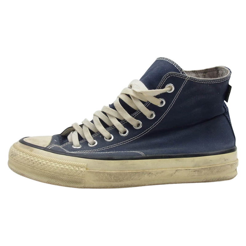 nonnative ノンネイティブ DWELLER TRAINER HI GORE-TEX キャンバス ゴアテックス ハイカットスニーカー ネイビー系 (1)26.5cm位【中古】