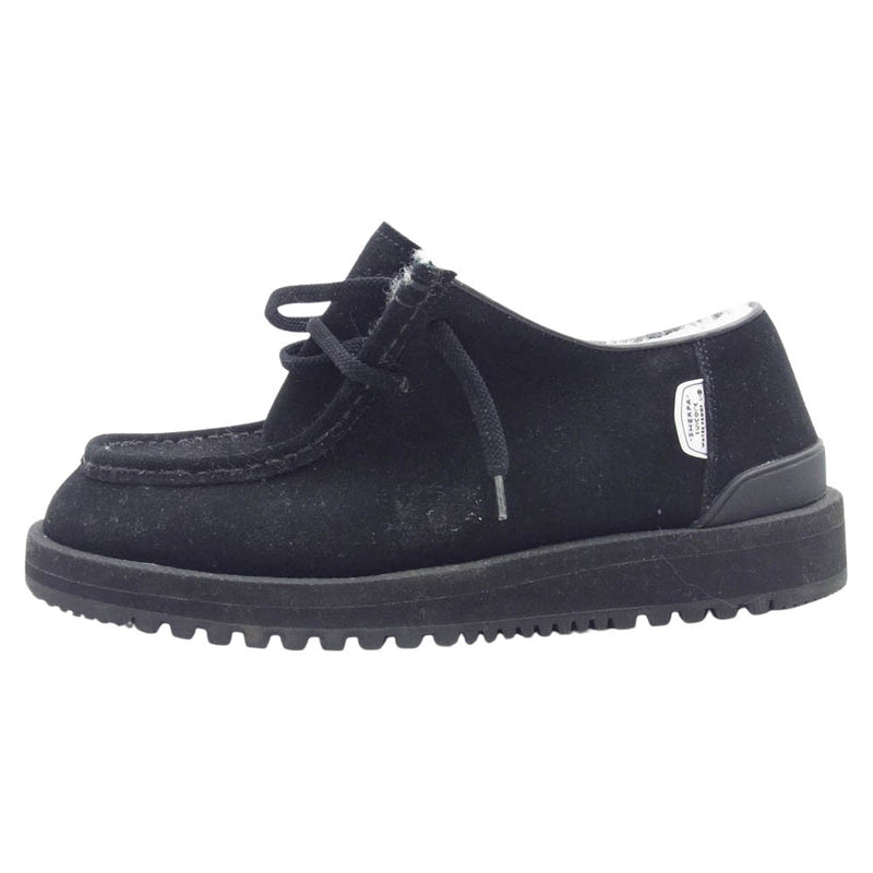 SUICOKE スイコック DYS-Mwpab ムートン モカシンシューズ ブラック ブラック系 27cm【中古】