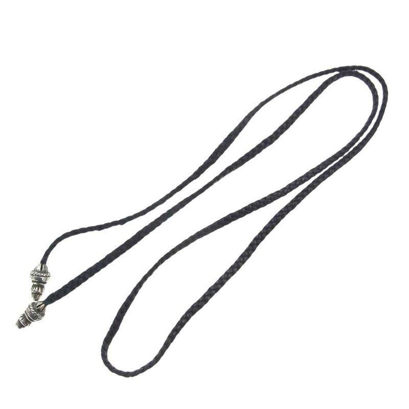 CHROME HEARTS クロムハーツ（原本無） LEATHER BRAID ボロチップ レザー ブレード ネックレス シルバー系【中古】