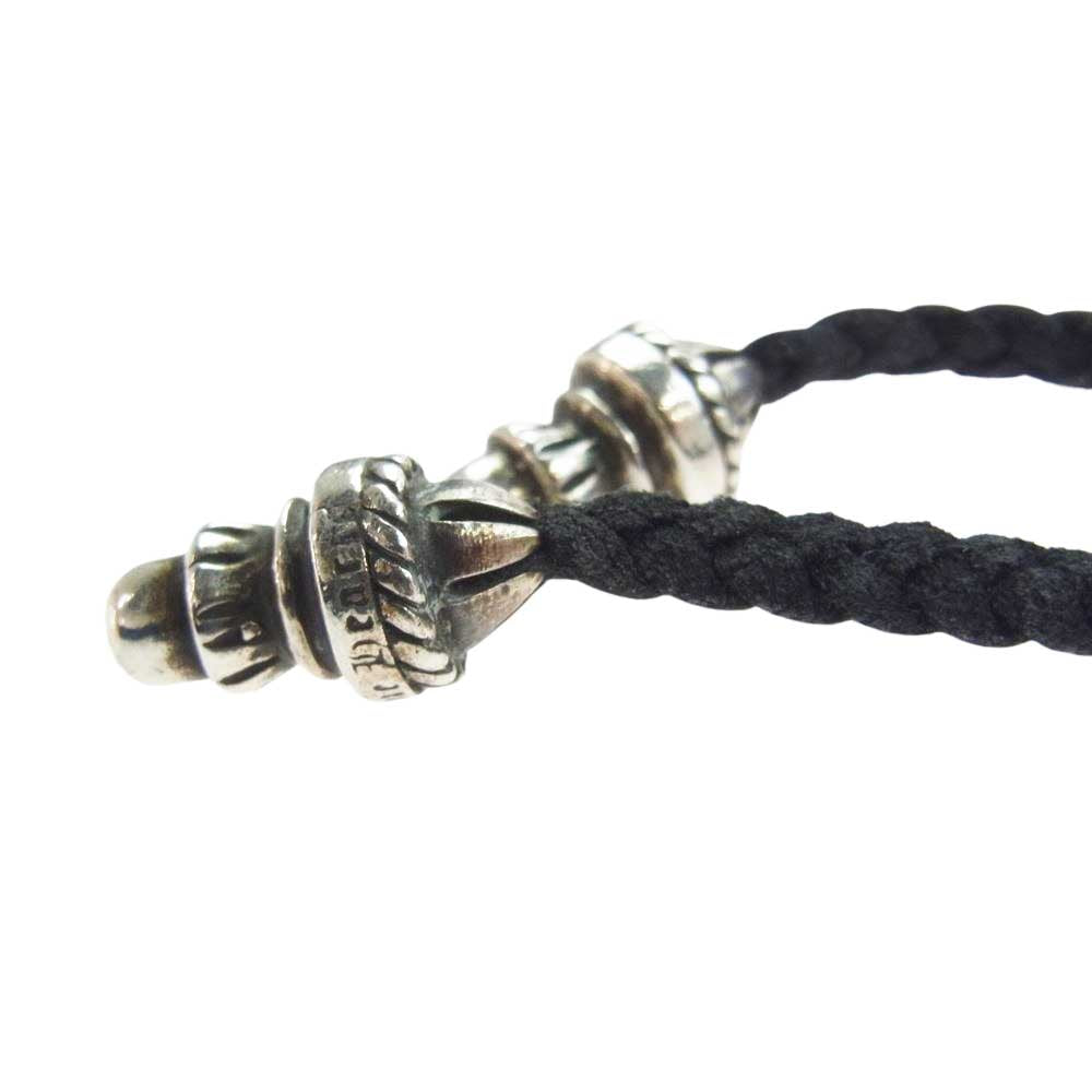 CHROME HEARTS クロムハーツ（原本無） LEATHER BRAID ボロチップ レザー ブレード ネックレス シルバー系【中古】 –  ブランド古着 LIFE