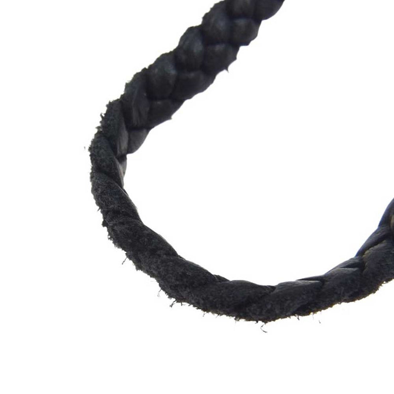 CHROME HEARTS クロムハーツ（原本無） LEATHER BRAID ボロチップ レザー ブレード ネックレス シルバー系【中古】