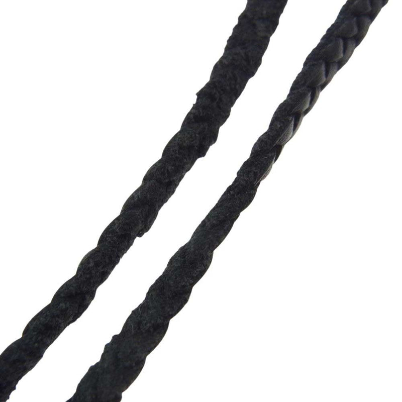 CHROME HEARTS クロムハーツ（原本無） LEATHER BRAID ボロチップ レザー ブレード ネックレス シルバー系【中古】