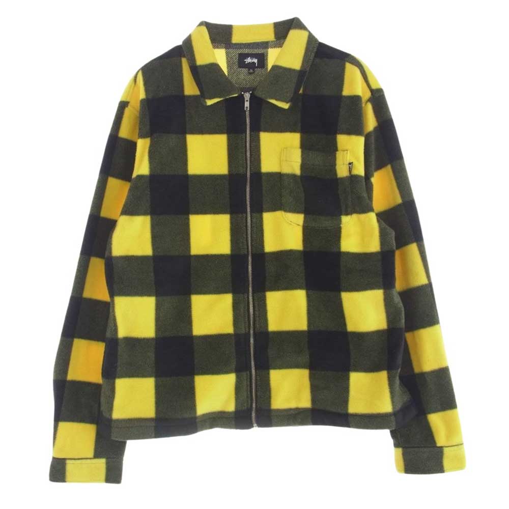 STUSSY ステューシー 118344 フリース ジップアップ ジャケット チェック柄 XL【中古】