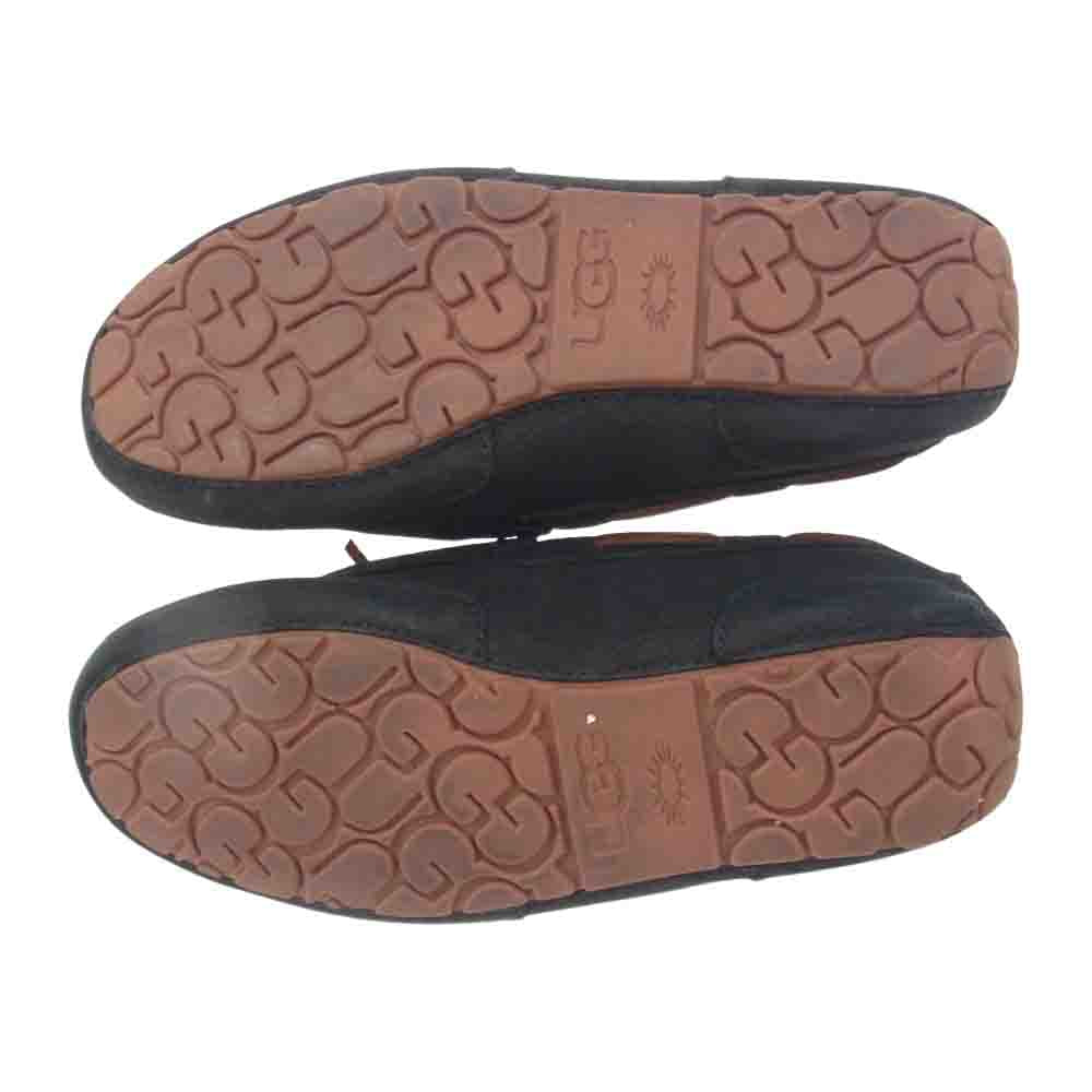 UGG アグ 着脱可能 ムートン インソール ローファー ブラック系 26cm【中古】