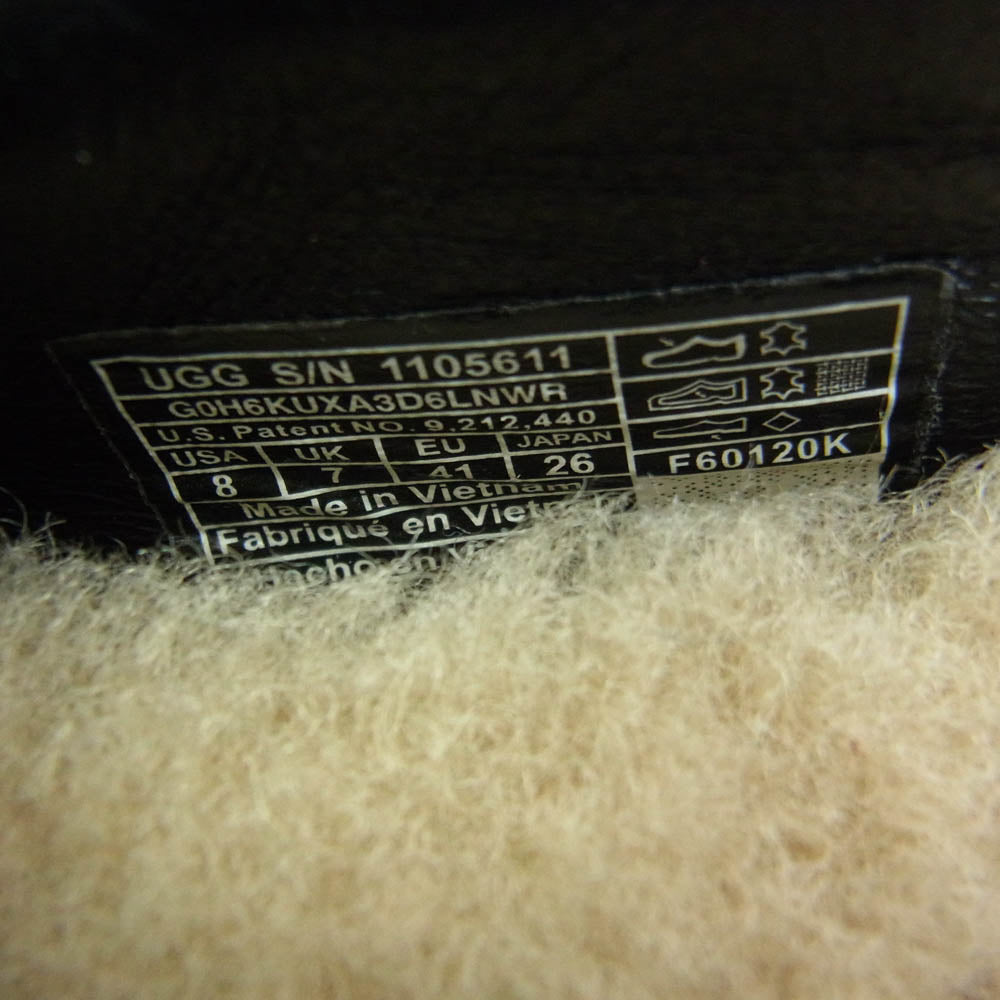 UGG アグ 着脱可能 ムートン インソール ローファー ブラック系 26cm【中古】