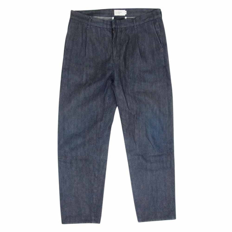 STILL BY HAND スティルバイハンド DN0393 1tuck Tapered Denim Pants ワンタック テーパード デニム パンツ インディゴブルー系 44【中古】