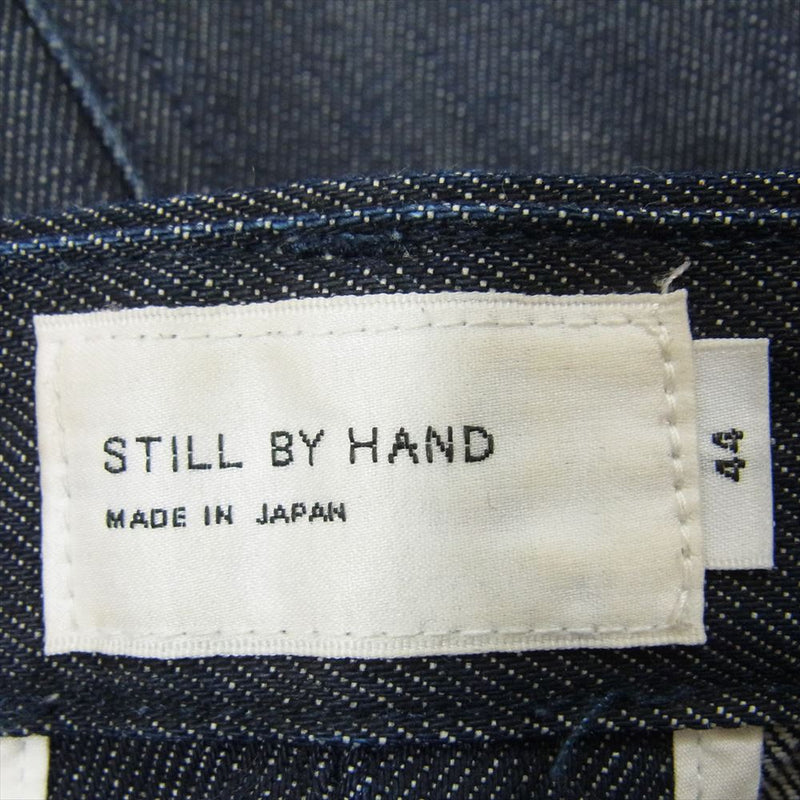 STILL BY HAND スティルバイハンド DN0393 1tuck Tapered Denim Pants ワンタック テーパード デニム パンツ インディゴブルー系 44【中古】