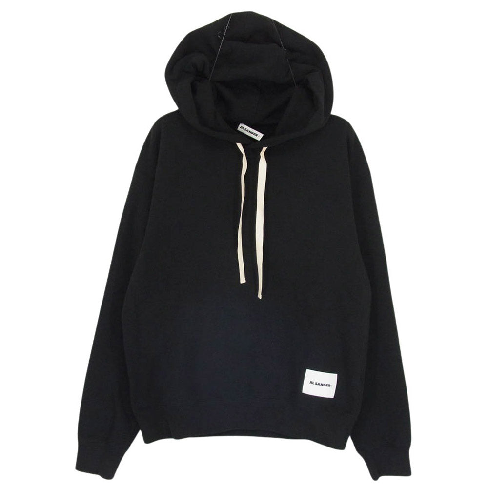 JIL SANDER+ ジルサンダープラス J47GU0105 SWEATSHIRT W/HOODIE プルオーバー スウェット パーカー ブラック系 M【中古】