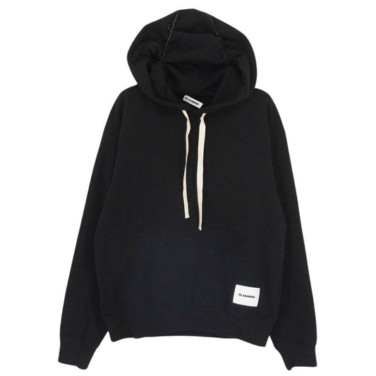 JIL SANDER+ ジルサンダープラス J47GU0105 SWEATSHIRT W/HOODIE プルオーバー スウェット パーカー ブラック系 M【中古】