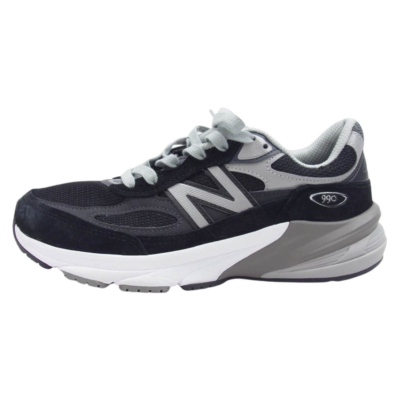 NEW BALANCE ニューバランス M990BK6 990V6 Black ローカット スニーカー ブラック系 25cm【中古】