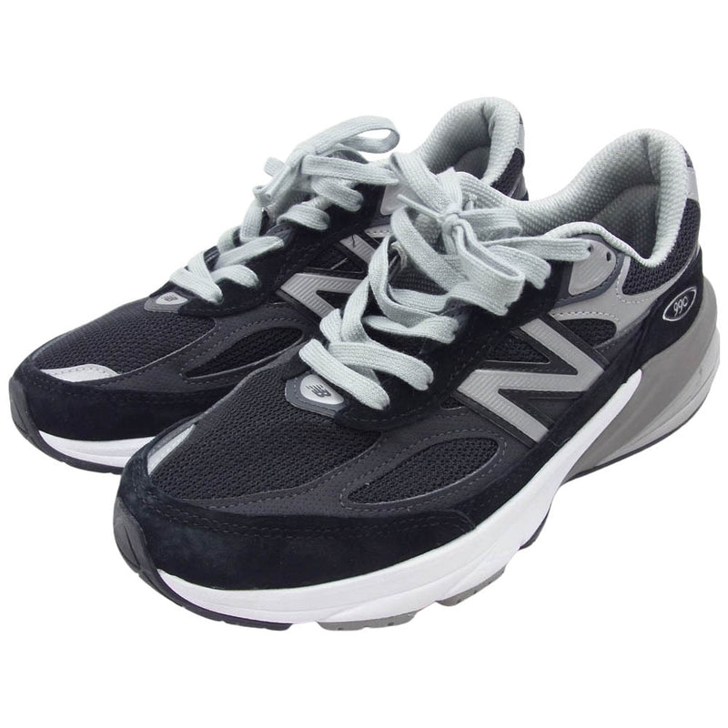 NEW BALANCE ニューバランス M990BK6 990V6 Black ローカット スニーカー ブラック系 25cm【中古】