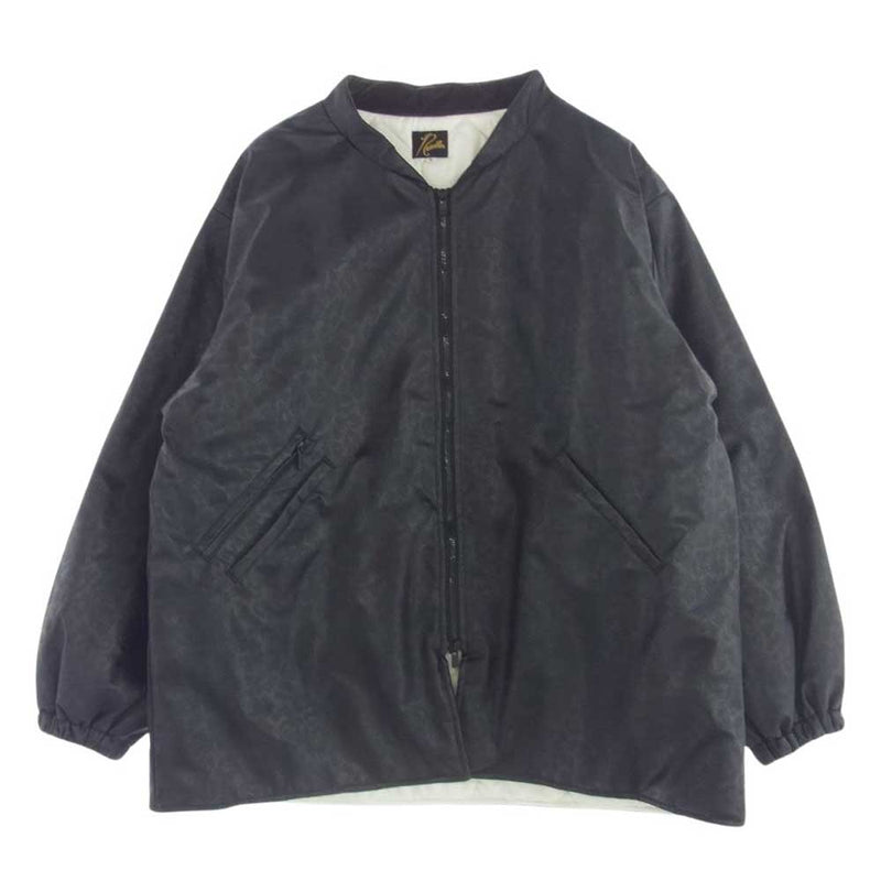 Needles ニードルス HM079 S.C. SUR COAT FAUX LTHR シャドウレオパード フェイクレザー ブルゾン ジャケット ブラック系 S【中古】